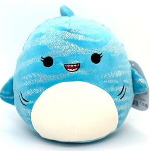 Squishmallow 5” Lamar the Whale Shark w/ Silver Accents Plush NWT